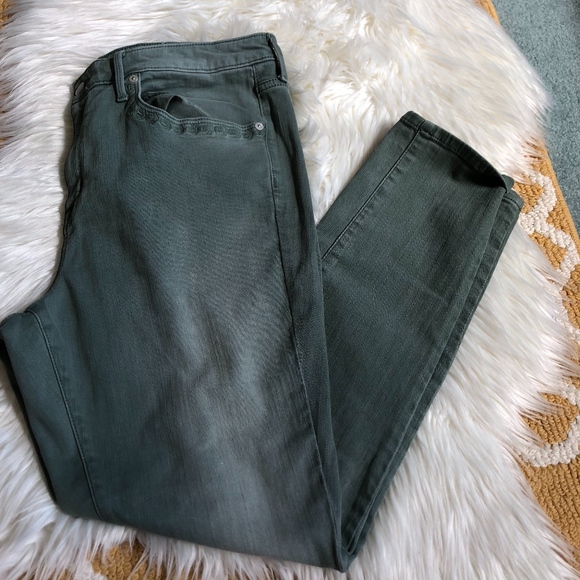 Mossimo Supply Co. Denim - Green Mossimo High rise skinny jeans size 16